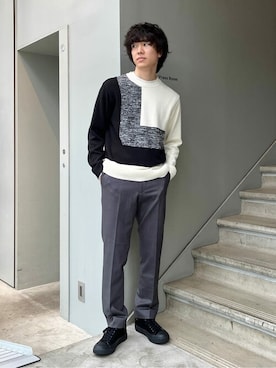「TAKEO KIKUCHI（タケオキクチ）のアイテム（シューズ）」を使った、TAKEO KIKUCHIさん（メンズ・172cm）の秋コーディネート