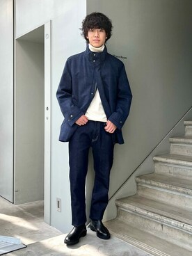 「TAKEO KIKUCHI（タケオキクチ）のアイテム（ジャケット/アウター）」を使った、TAKEO KIKUCHIさん（メンズ・172cm）の秋コーディネート