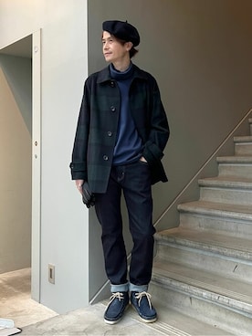 「TAKEO KIKUCHI（タケオキクチ）のアイテム（ジャケット/アウター）」を使った、TAKEO KIKUCHIさん（メンズ・176cm）の秋コーディネート