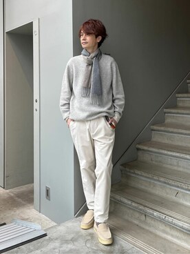 「TAKEO KIKUCHI（タケオキクチ）のアイテム（シューズ）」を使った、TAKEO KIKUCHIさん（メンズ・176cm）の冬コーディネート