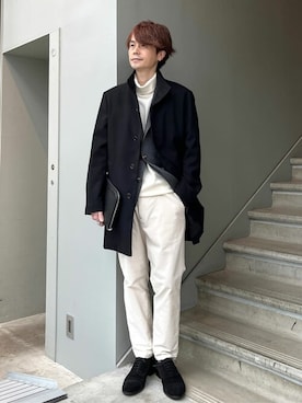 「TAKEO KIKUCHI（タケオキクチ）のアイテム（その他アウター）」を使った、TAKEO KIKUCHIさん（メンズ・176cm）の冬コーディネート