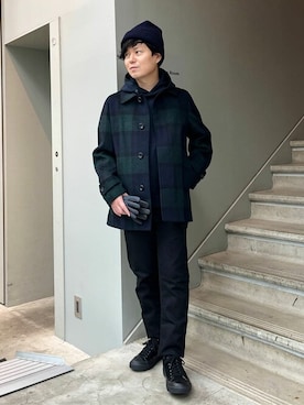 「TAKEO KIKUCHI（タケオキクチ）のアイテム（ジャケット/アウター）」を使った、TAKEO KIKUCHIさん（メンズ・165cm）の冬コーディネート