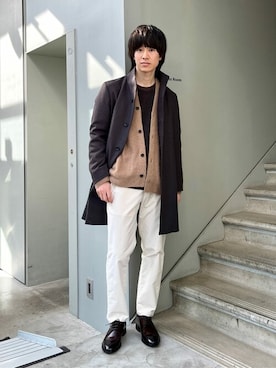 「TAKEO KIKUCHI（タケオキクチ）のアイテム（その他アウター）」を使った、TAKEO KIKUCHIさん（メンズ・172cm）の冬コーディネート