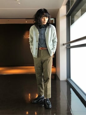 「TAKEO KIKUCHI（タケオキクチ）のアイテム（シューズ）」を使った、TAKEO KIKUCHIさん（メンズ・170cm）の冬コーディネート