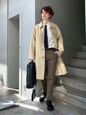 「TAKEO KIKUCHI（タケオキクチ）のアイテム（ジャケット/アウター）」を使った、TAKEO KIKUCHIさん（メンズ・176cm）の冬コーディネート