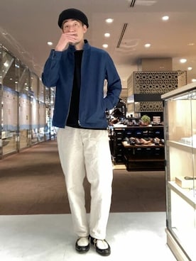 「TAKEO KIKUCHI（タケオキクチ）のアイテム（ジャケット/アウター）」を使った、TAKEO KIKUCHIさん（メンズ・177cm）の春コーディネート