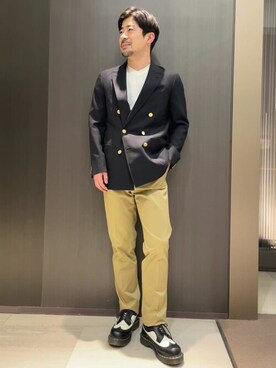 「TAKEO KIKUCHI（タケオキクチ）のアイテム（ジャケット/アウター）」を使った、TAKEO KIKUCHIさん（メンズ・173cm）の春コーディネート
