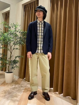 「TAKEO KIKUCHI（タケオキクチ）のアイテム（シューズ）」を使った、TAKEO KIKUCHIさん（メンズ・176cm）の春コーディネート