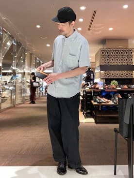 「TAKEO KIKUCHI（タケオキクチ）のアイテム（財布/小物）」を使った、TAKEO KIKUCHIさん（メンズ・176cm）の夏コーディネート