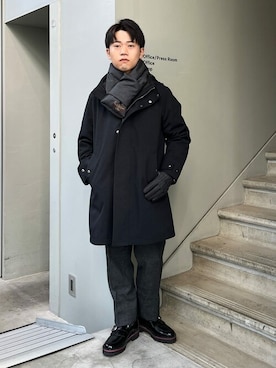 「TAKEO KIKUCHI（タケオキクチ）のアイテム（その他アウター）」を使った、TAKEO KIKUCHIさん（メンズ・162cm）の冬コーディネート