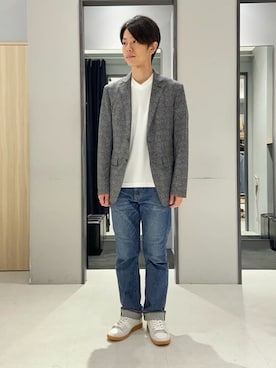 「TAKEO KIKUCHI（タケオキクチ）のアイテム（ジャケット/アウター）」を使った、TAKEO KIKUCHIさん（メンズ・167cm）の夏コーディネート