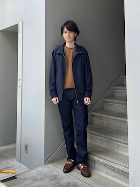「TAKEO KIKUCHI（タケオキクチ）のアイテム（ジャケット/アウター）」を使った、TAKEO KIKUCHIさん（メンズ・176cm）の秋コーディネート