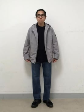 「TAKEO KIKUCHI（タケオキクチ）のアイテム（ジャケット/アウター）」を使った、TAKEO KIKUCHIさん（メンズ・163cm）の秋コーディネート