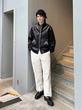 「TAKEO KIKUCHI（タケオキクチ）のアイテム（ジャケット/アウター）」を使った、TAKEO KIKUCHIさん（メンズ・176cm）の秋コーディネート