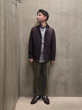 「TAKEO KIKUCHI（タケオキクチ）のアイテム（ジャケット/アウター）」を使った、TAKEO KIKUCHIさん（メンズ・168cm）の秋コーディネート
