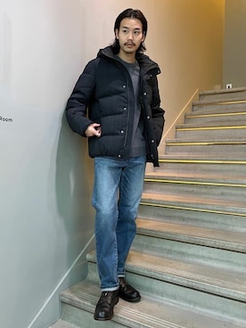 「TAKEO KIKUCHI（タケオキクチ）のアイテム（ジャケット/アウター）」を使った、TAKEO KIKUCHIさん（メンズ・172cm）の秋コーディネート