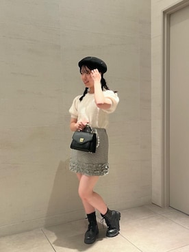 「ブルべ夏」｜「アイテム（ハンチング/ベレー帽）」を使った、ゆいさん（レディース・155cm）の秋コーディネート