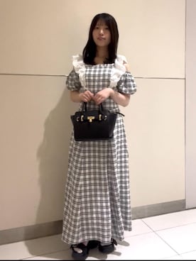 「フェミニン 」｜「アイテム（ワンピース/ドレス）」を使った、ゆいさん（レディース・155cm）の夏コーディネート