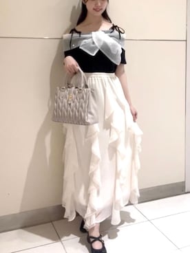 「MAJESTIC LEGON（マジェスティックレゴン）のアイテム」を使った、ゆいさん（レディース・155cm）の夏コーディネート