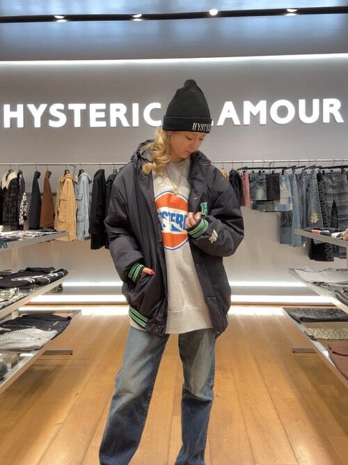 HYSTERIC GLAMOUR フーデッドブルゾン HYSTERIC GLAMOUR仙台店Ayakaさんのブルゾンを使ったコーディネート