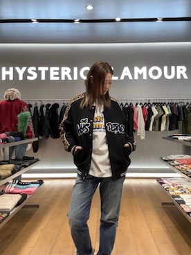 「アイテム（スタジャン）」を使った、Ayakaさん（レディース・161cm）の秋コーディネート