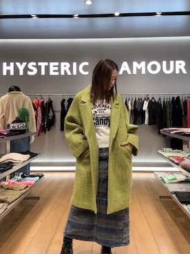 「アイテム（チェスターコート、グリーン系）」を使った、Ayakaさん（レディース・161cm）の冬コーディネート