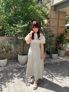 「大学生コーデ」｜「アイテム（ワンピース/ドレス）」を使った、めいさん（レディース・158cm）の春コーディネート