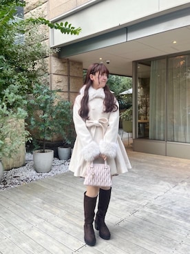 「ヘアアレンジ」｜「アイテム（その他アウター）」を使った、めいさん（レディース・158cm）の秋コーディネート