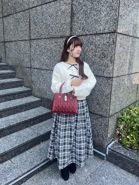 「大学生コーデ」｜「アイテム（ブーツ）」を使った、めいさん（レディース・157cm）の秋コーディネート