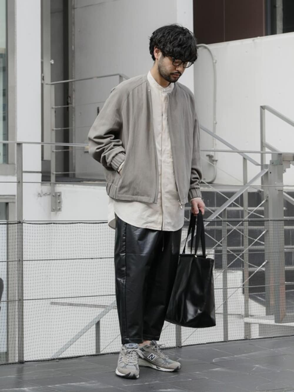 ATTACHMENT 強撚LI/Cドビーギャバノーカラーブルゾン ATTACHMENT（アタッチメント）の「強撚LI/Cドビーギャバノー