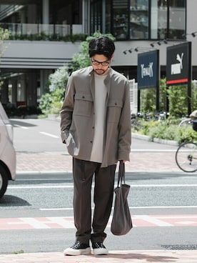 SHUさんの「コットンツイル ハイカットスニーカー / CO TWILL HIGH CUT TRAINERS」を使ったコーディネート