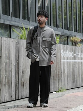ウールギャバジン 2タック ワイドトラウザーズ / WOOL GABARDINE TWO