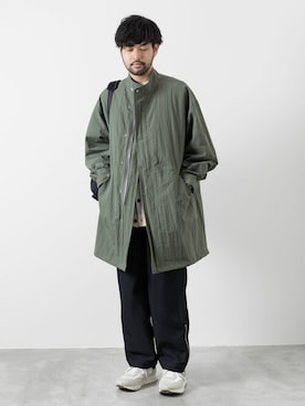 「ATTACHMENT（アタッチメント）のアイテム（モッズコート）」を使った、SHUさん（メンズ・170cm）の冬コーディネート