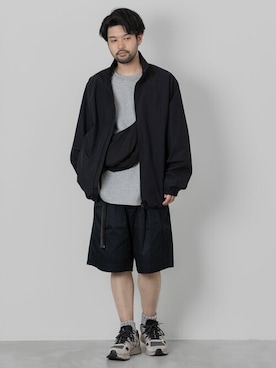 「wrou（ロウ）のアイテム（ジャケット/アウター）」を使った、SHUさん（メンズ・170cm）の夏コーディネート