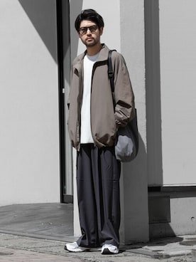 「wrou（ロウ）のアイテム（ジャケット/アウター）」を使った、SHUさん（メンズ・170cm）の秋コーディネート