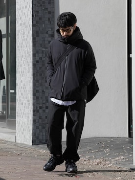 「wrou（ロウ）のアイテム」を使った、SHUさん（メンズ・170cm）の冬コーディネート