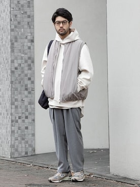 「wrou（ロウ）のアイテム」を使った、SHUさん（メンズ・170cm）の冬コーディネート