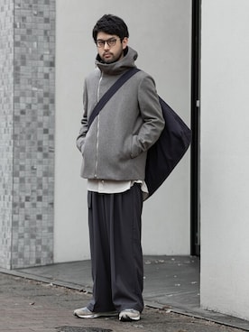 「wrou（ロウ）のアイテム」を使った、SHUさん（メンズ・170cm）の冬コーディネート