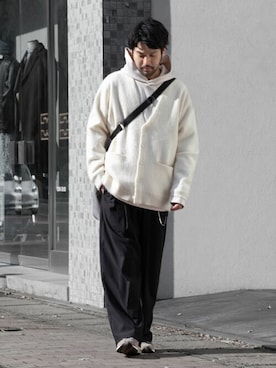 「ATTACHMENT（アタッチメント）のアイテム（キーケース/キーアクセサリー）」を使った、SHUさん（メンズ・170cm）の冬コーディネート