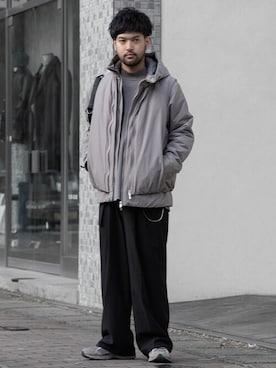 「ATTACHMENT（アタッチメント）のアイテム（キーケース/キーアクセサリー）」を使った、SHUさん（メンズ・170cm）の冬コーディネート