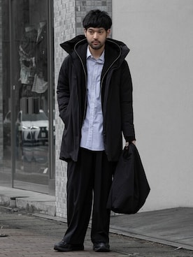 「wrou（ロウ）のアイテム」を使った、SHUさん（メンズ・170cm）の冬コーディネート