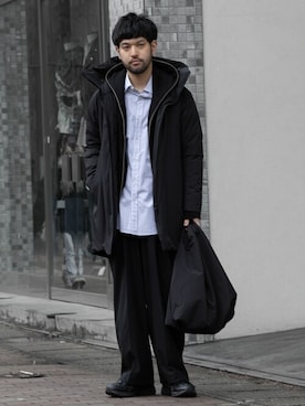 「wrou（ロウ）のアイテム」を使った、SHUさん（メンズ・170cm）の冬コーディネート