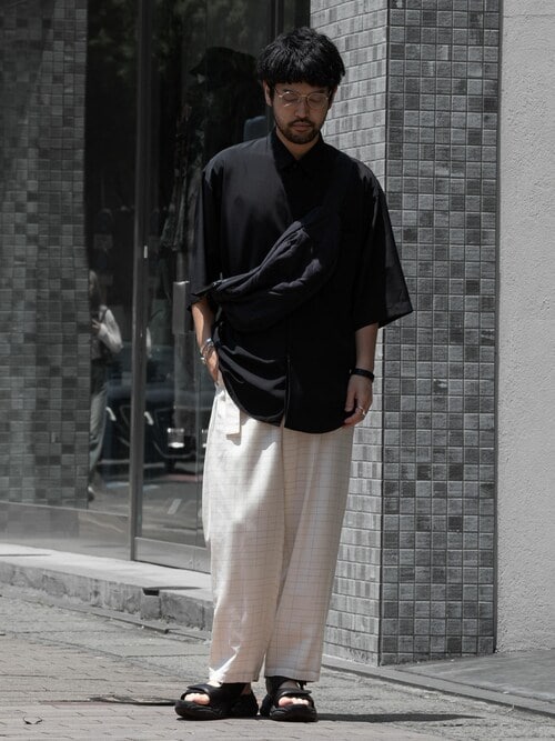 MAN 22AW チェック ウインドブレイカー クリップ＆タック トラウザー MAN 22AW チェック ウインドブレイカー クリップ＆タック トラウザー