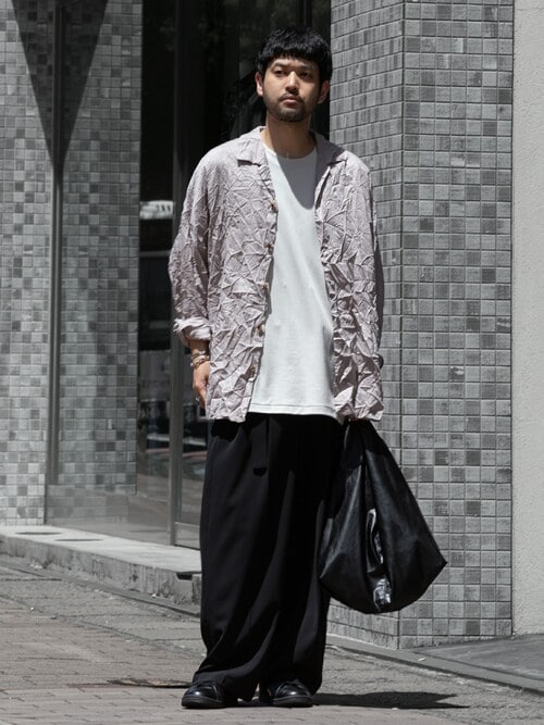 PE/LIポプリン リンクル加工 L/S シャツ /  PE/LI POPLIN WRINKLED L/S SHIRT