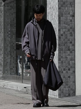 「ATTACHMENT（アタッチメント）の【 直営店・ZOZOTOWN限定 】ショルダーショッピングバッグ / SHOULDER SHOPPING BAG（ショルダーバッグ）」を使った、SHUさん（メンズ・170cm）の秋コーディネート