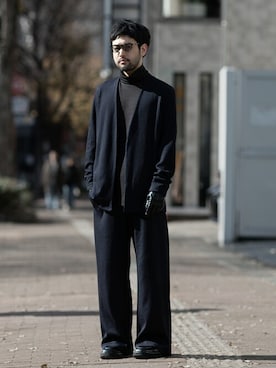 「ATTACHMENT（アタッチメント）のアイテム（その他パンツ）」を使った、SHUさん（メンズ・170cm）の冬コーディネート