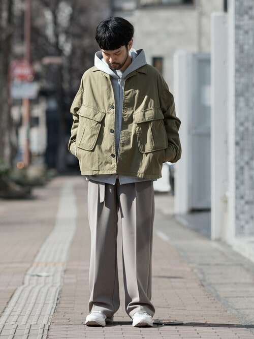 CO/PE ダブルニット ジップアップフーディー / CO/PE DOUBLE KNIT ZIP UP HOODIE