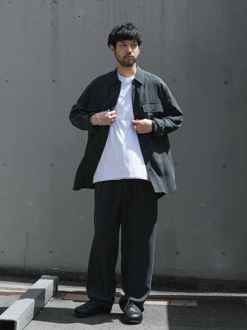 80/2 ピマコットンジャージー オーバーサイズド レイヤードS/S/ TEE / 80/2 PIMA CO JERSEY OVERSIZED LAYERED S/S TEE