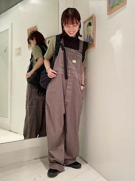 「BEAMS BOY（ビームスボーイ）のアイテム（サロペット/オーバーオール）」を使った、BEAMS BOYさん（レディース・158cm）の夏コーディネート