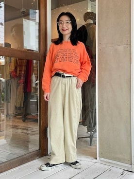 「アイテム（メガネ）」を使った、BEAMS BOYさん（レディース・151cm）の夏コーディネート